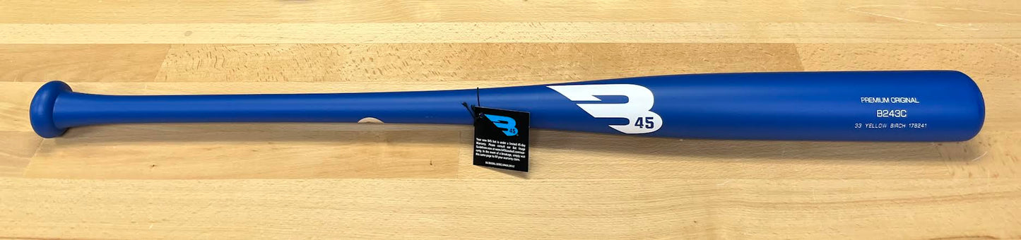 B45 B243C Premium Yellow Birch Wood Baseball Bat