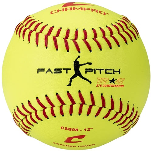 Champro 12" Fastpitch Practice Softballs Leather DZ