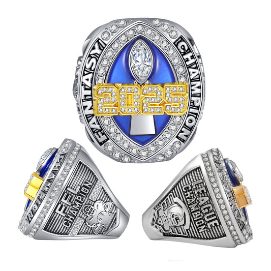 2025 Fantasy Football Championship Ring – Commemorative Gift for Football Fans