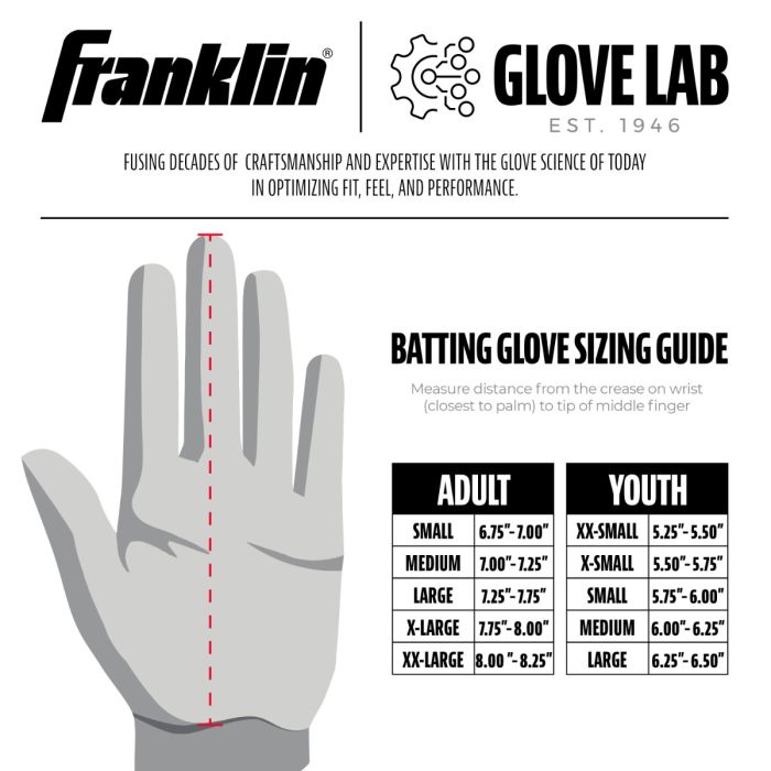 Franklin MLB CFX Pro Chrome Adult Batting Gloves