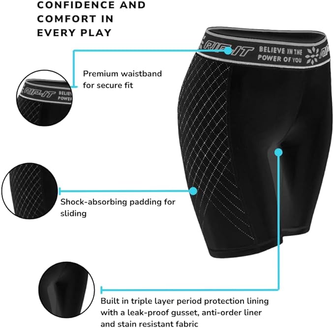 RIP-IT Period Protection Pro Softball Sliding Shorts