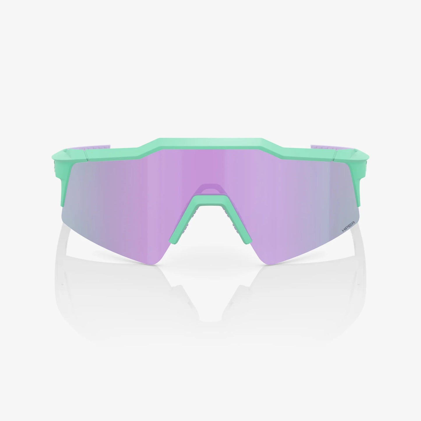 100% SPEEDCRAFT SL Performance Sunglasses - Soft Tact Mint - HiPER Lavender Mirror Lens