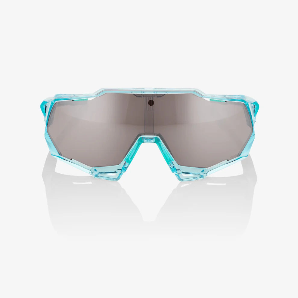 100% SPEEDTRAP Performance Sunglasses - Polished Translucent Mint / HiPER Silver Mirror Lens