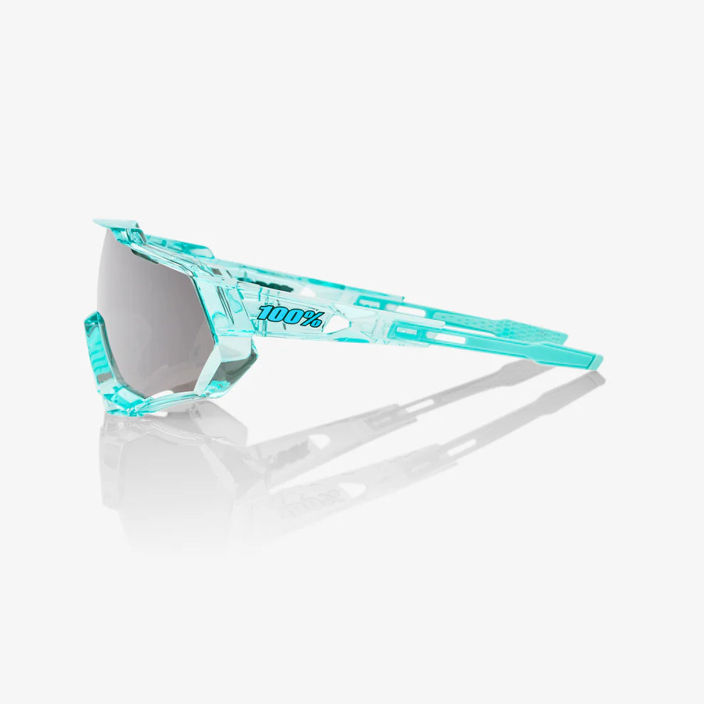 100% SPEEDTRAP Performance Sunglasses - Polished Translucent Mint / HiPER Silver Mirror Lens
