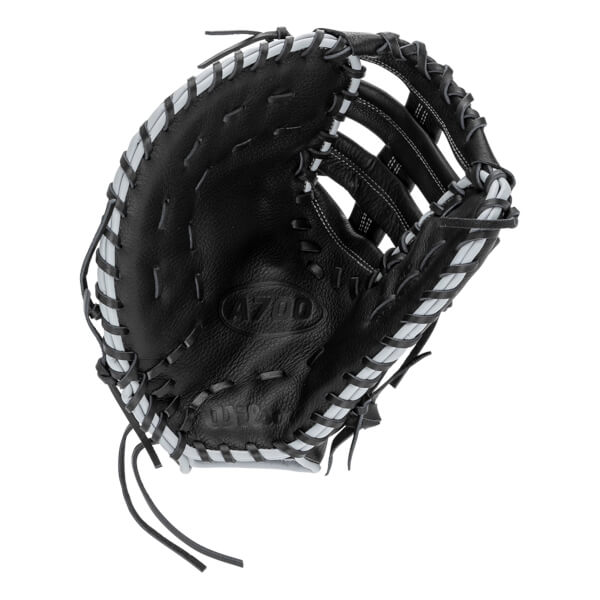 Wilson A700 Black/Silver/White 12.00" Baseball 1st Base Mitt WBW10163712