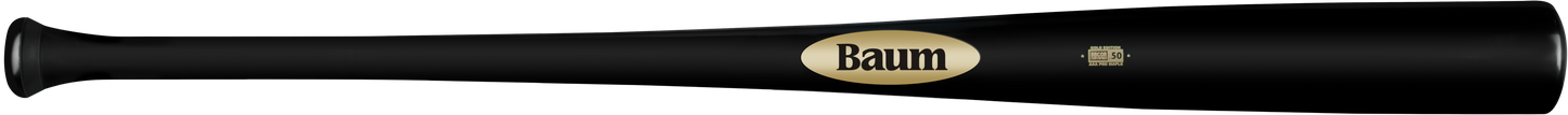 Baum Bat Maple Gold Flared Handle Stock Black Baseball Bat (-3): BBMFGSTOCKPRO-BK