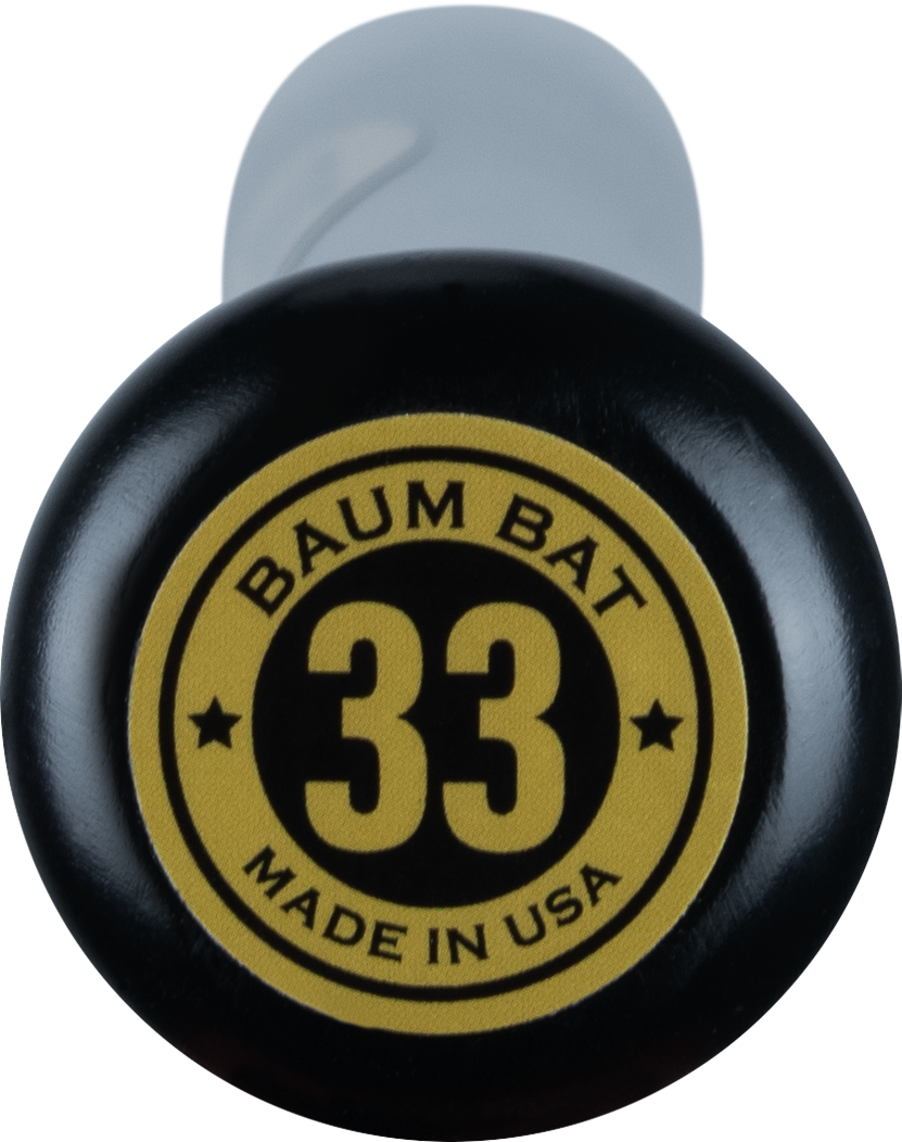 Baum Bat Maple Gold Flared Handle Stock Black Baseball Bat (-3): BBMFGSTOCKPRO-BK
