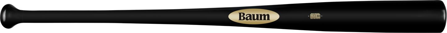 Baum Bat Standard Gold Stock Black Maple Wood Baseball Bat -3 BBMSGSTKPRO3-BK