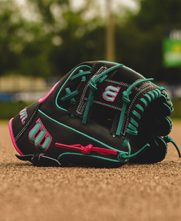 Wilson 2024 Winter A2000 1786SS Black/Teal 11.50" Baseball Glove WBW102521115