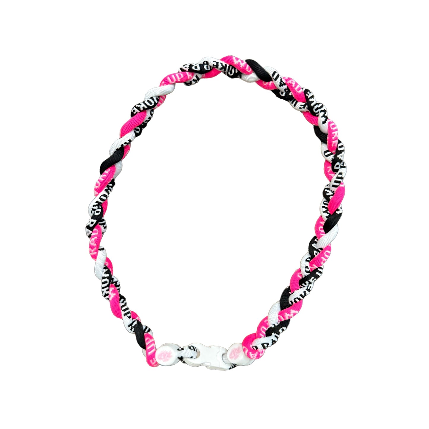 RAD - 18" Braided Rope Necklace (Pink/Black/White)