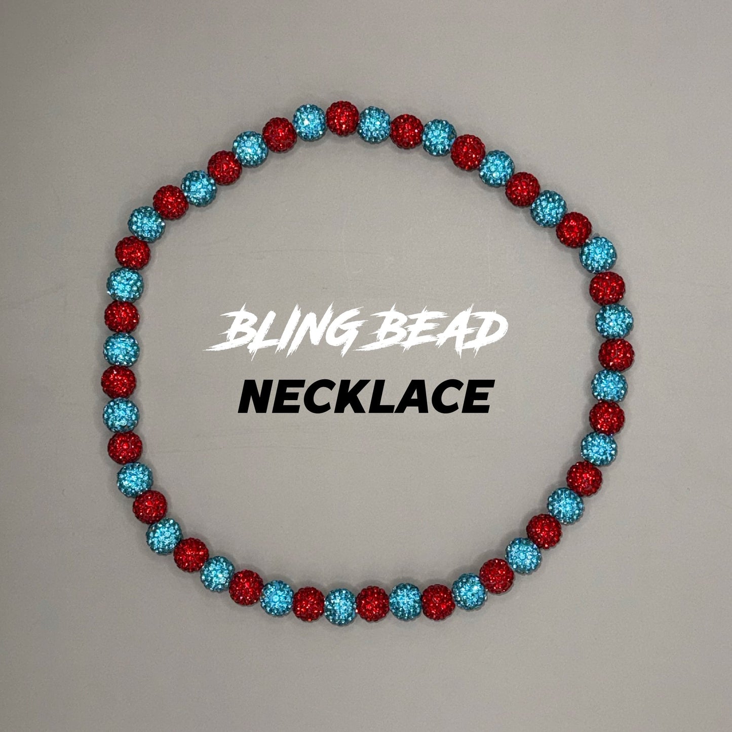 RAD - Bling Bead Necklace (Red/Blues)
