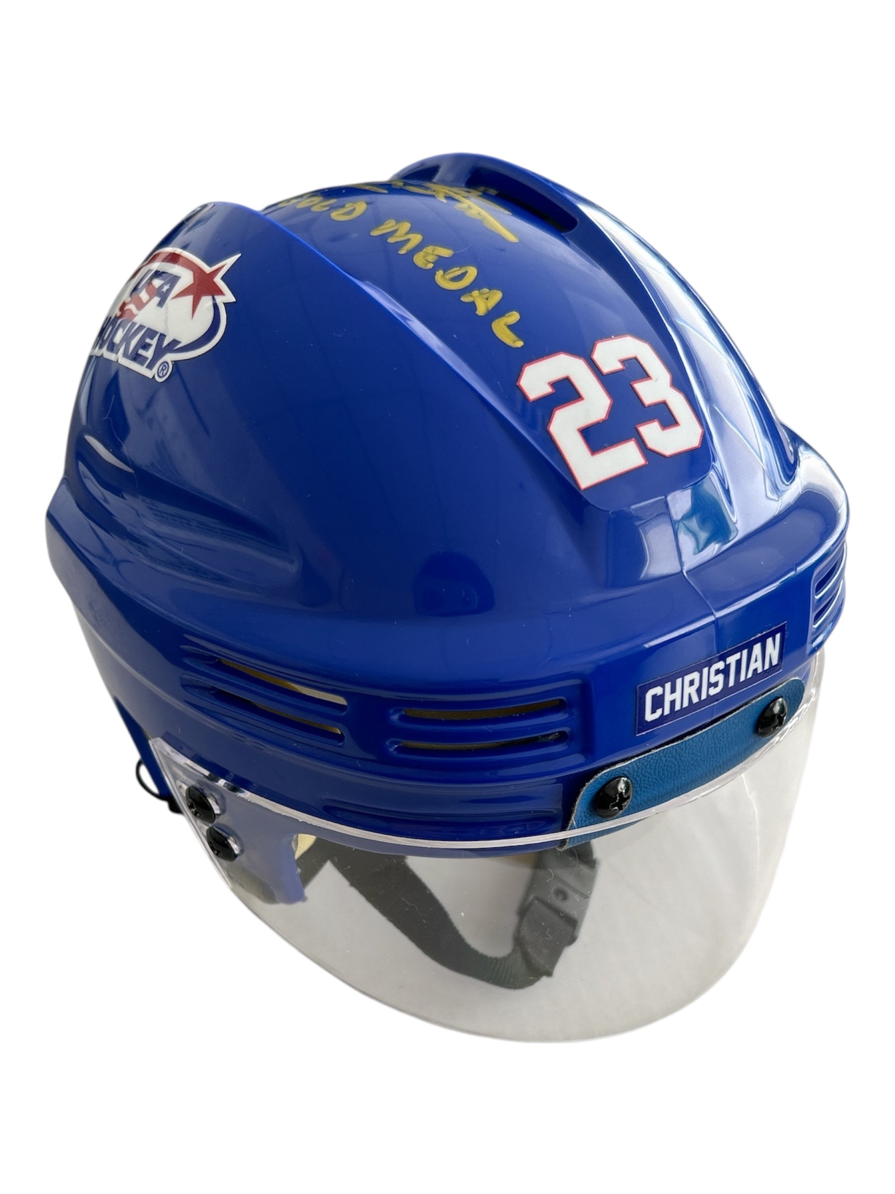 christian motorcycle helmet Dave Christian USA Hockey Miracle on Ice Blue Mini Hockey Helmet Hand –  Prime Sports
