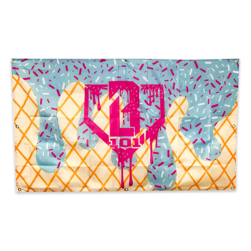 Baseball Lifestyle 101 Ice Cream Flag