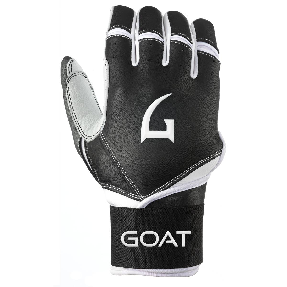 Origin Series Long Cuff Black and White Batting Gloves