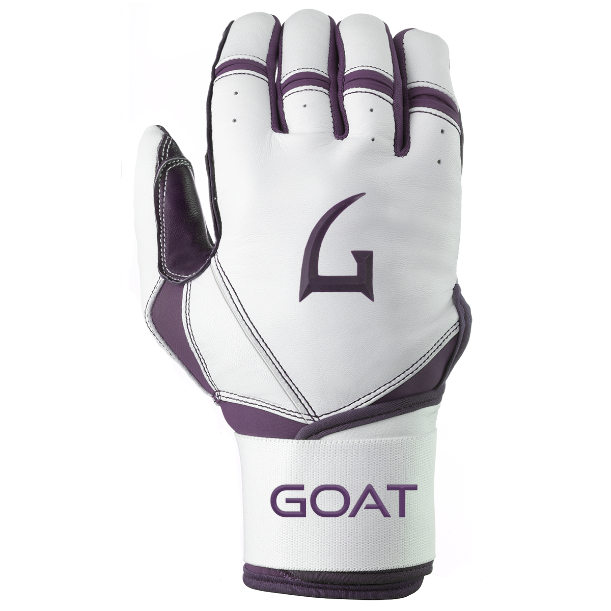 Origin Series Long Cuff White and Purple Batting Gloves