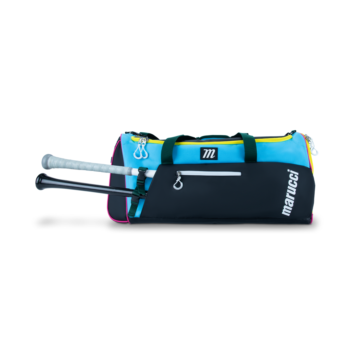 Marucci Pro Utility Duffel Bag V3 Black/Teal/Yellow: MB3PUDB-BK/TL/Y