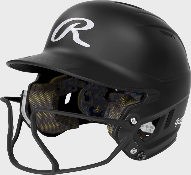 Rawlings Mach Hi-Viz Matte Softball Batting Helmet with Facemask