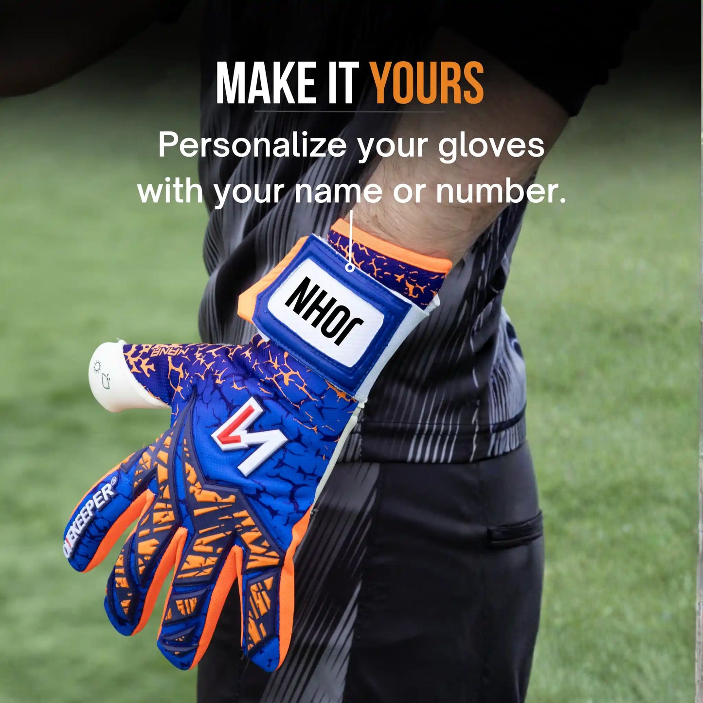 Mana Blue and Orange Goalkeeper Gloves