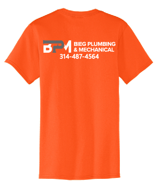 Bieg Plumbing Port & Company Core Blend Pocket Tee