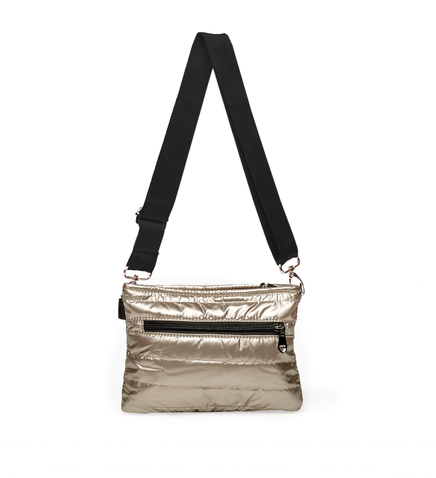 Gold Padded Crossbody Belt Bag