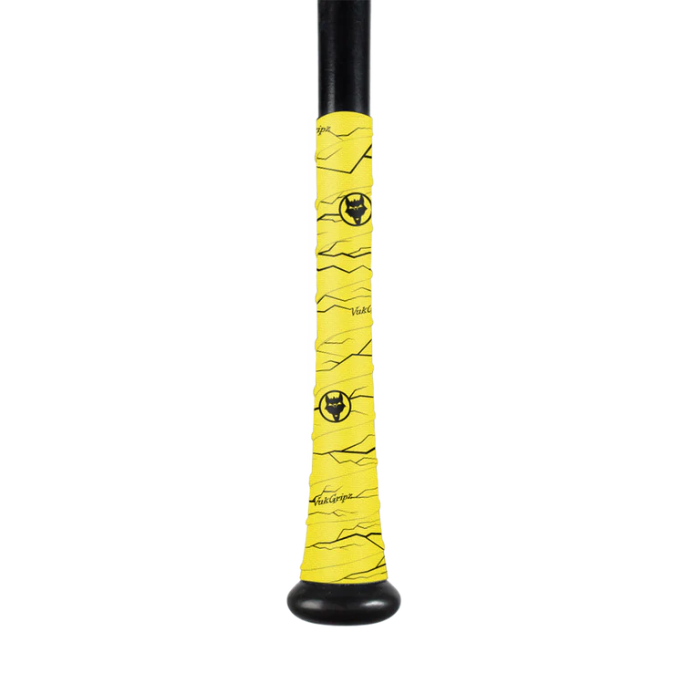 VukGripz - Pulse Yellow Bat Grip Tape with Black