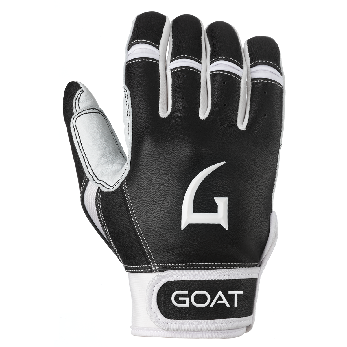 Origin Series Short Cuff Black and White Batting Gloves