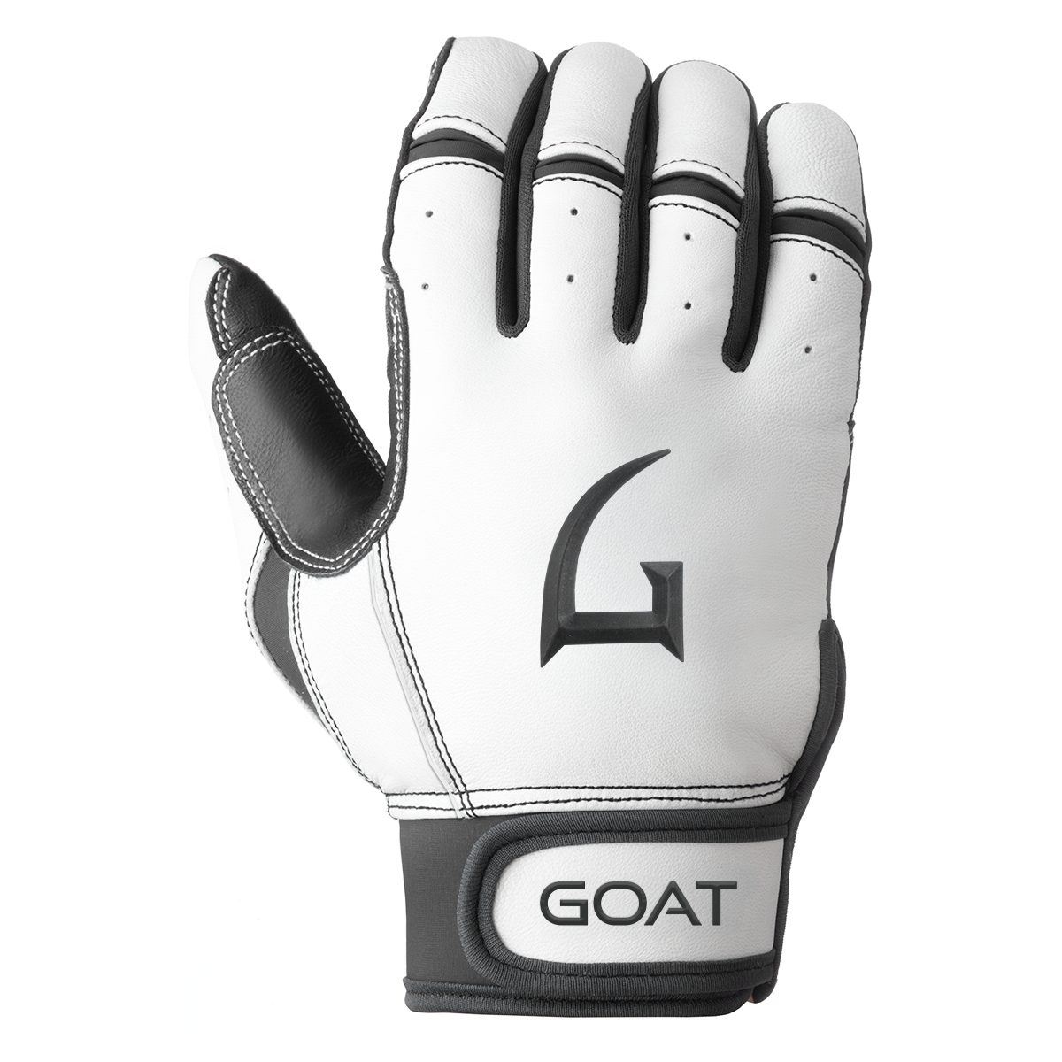 Origin Series Short Cuff White and Black Batting Gloves