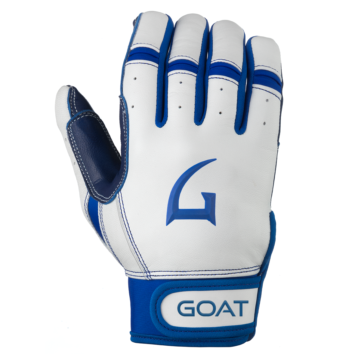 Origin Series Short Cuff White and Royal Blue Batting Gloves