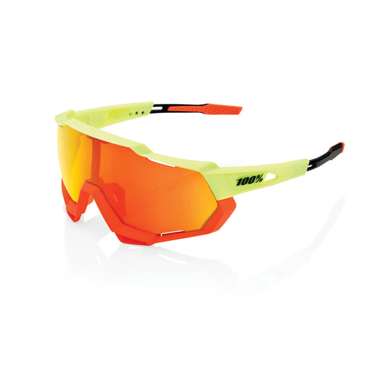 100% SPEEDTRAP Performance Sunglasses - Soft Tact Oxyfire - HiPER Red Multilayer Mirror Lens