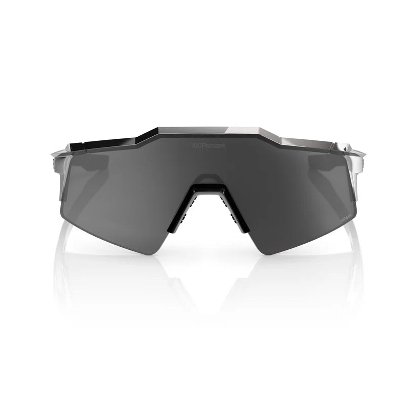 100% Speedcraft SL Sunglasses - Soto 1 Polished Black Chrome - HiPER Mercury Mirror Lens