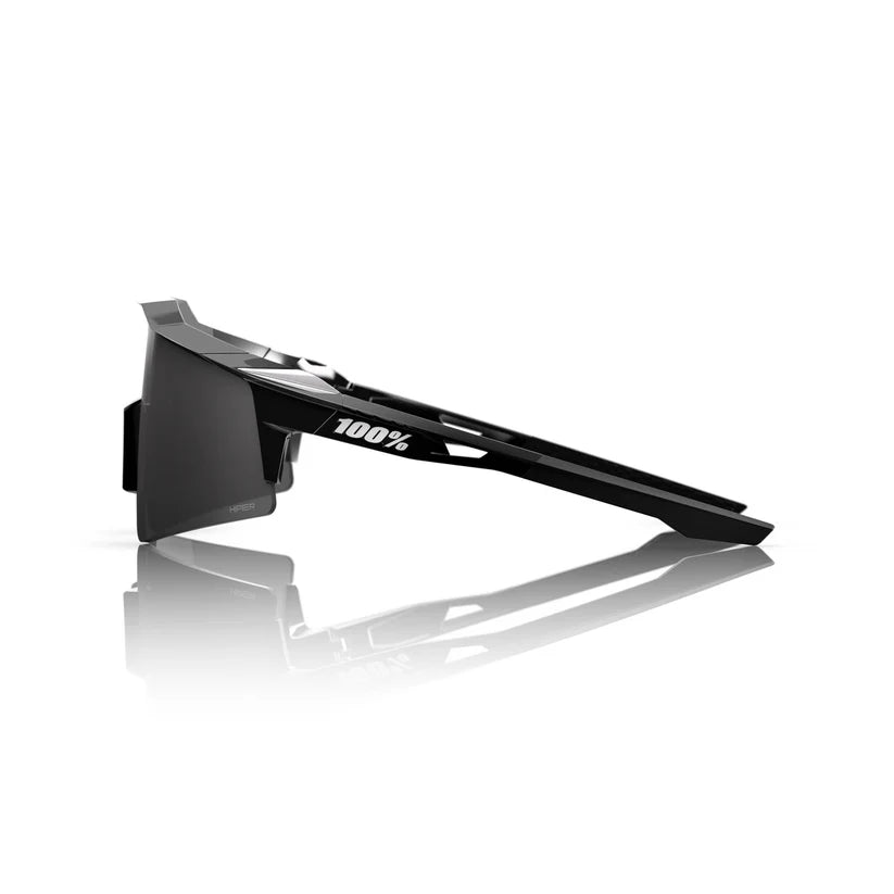 100% Speedcraft SL Sunglasses - Soto 1 Polished Black Chrome - HiPER Mercury Mirror Lens