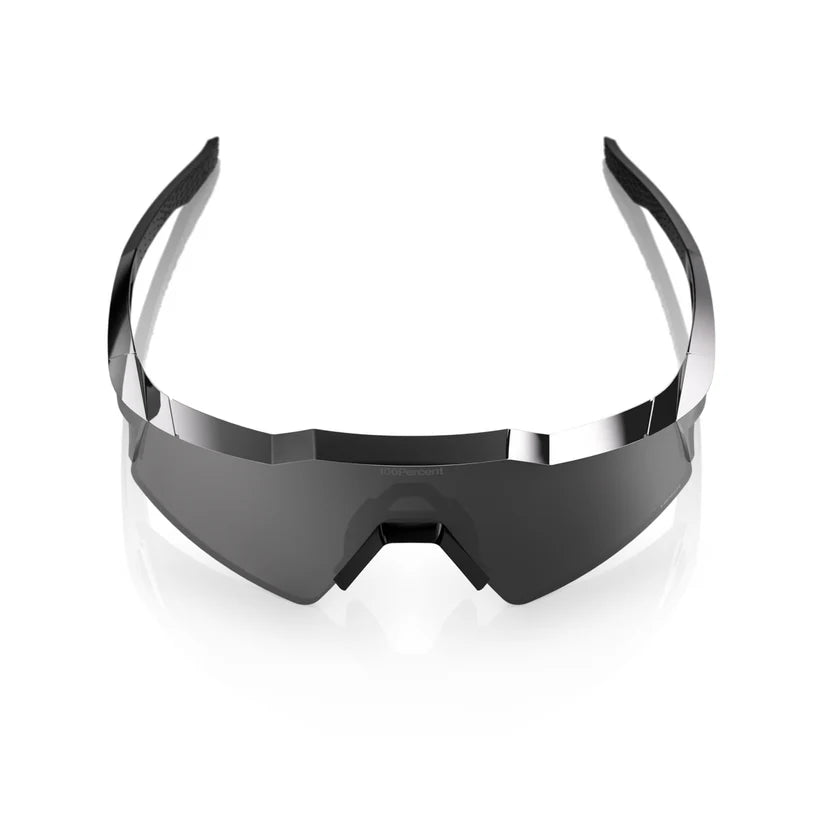 100% Speedcraft SL Sunglasses - Soto 1 Polished Black Chrome - HiPER Mercury Mirror Lens
