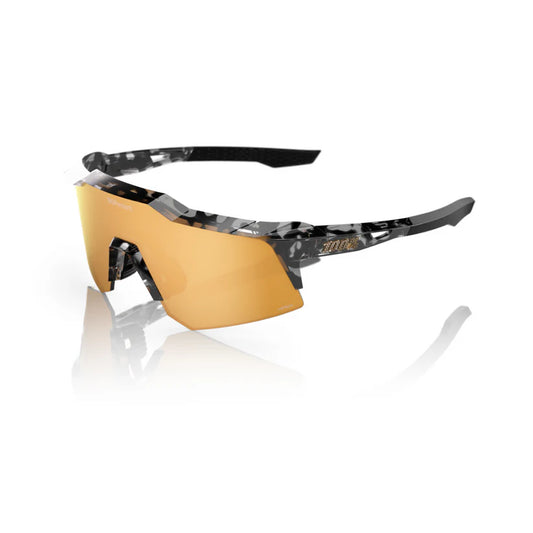 100% Speedcraft XS Sunglasses - Money Mike 3 Polished Black Tortoise HiPER 24K Gold Mirror Lens
