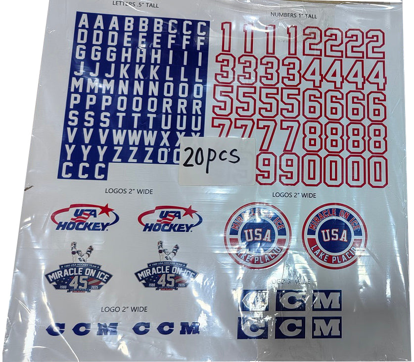 USA Hockey Miracle on Ice 1980 Customizable Player White Helmet