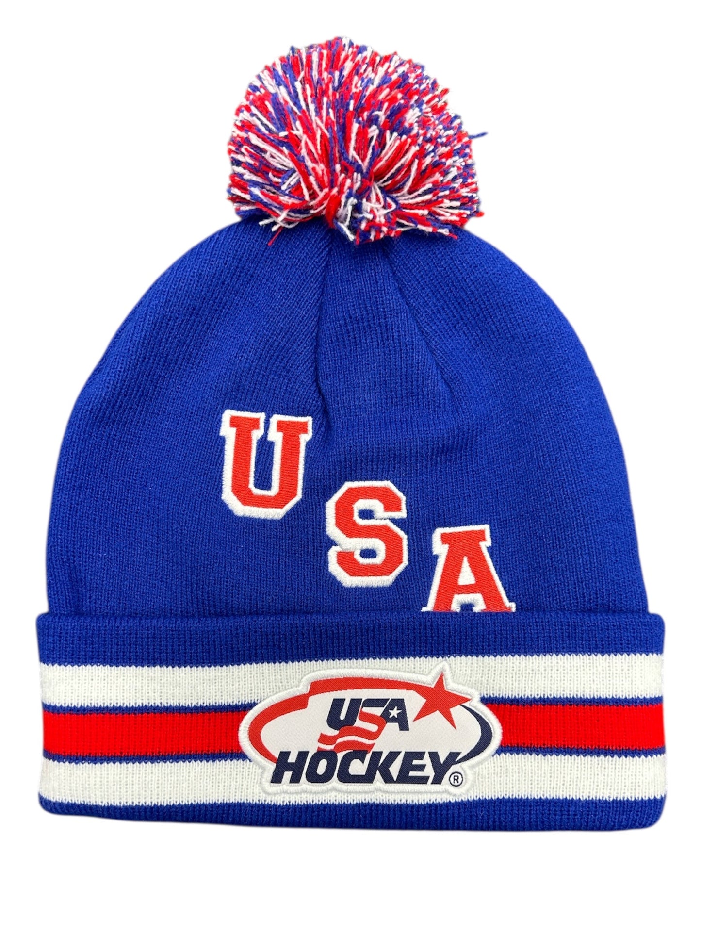 USA Hockey Shield Official Licensed Blue Knit Hat