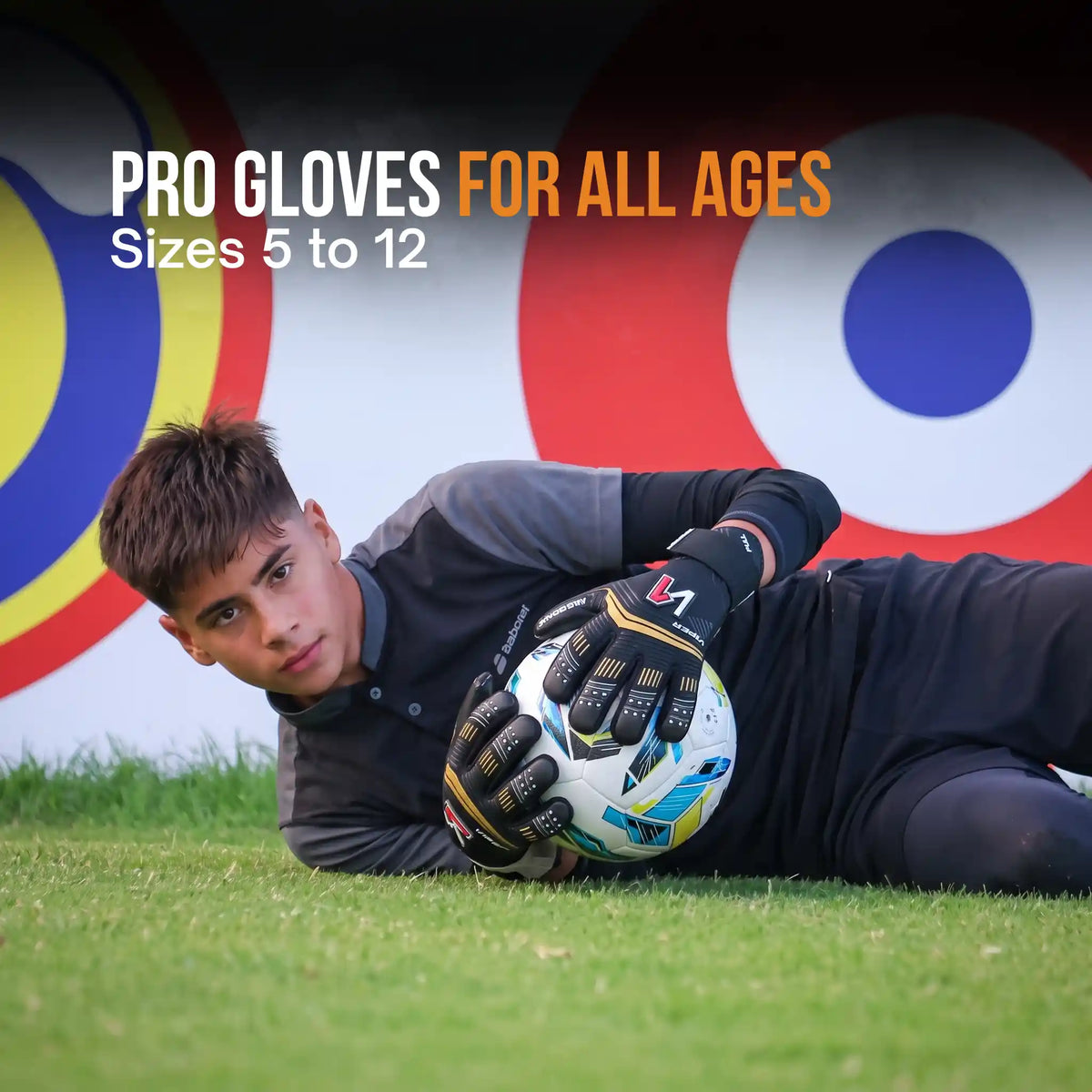 Viper Black and Gold Goalkeeper Gloves