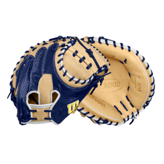 Wilson 2024 Winter A2000 SA34SS Blonde/Navy 34.00" Baseball Catcher's Mitt WBW10253134