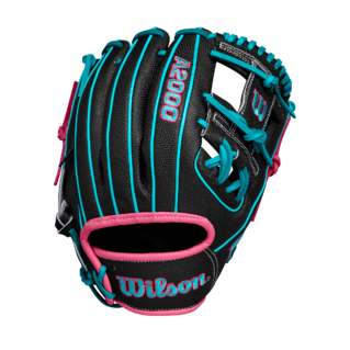 Wilson 2024 Winter A2000 1786SS Black/Teal 11.50" Baseball Glove WBW102521115