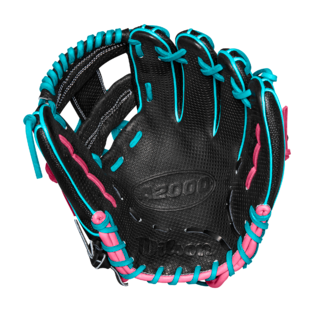 Wilson 2024 Winter A2000 1786SS Black/Teal 11.50" Baseball Glove WBW102521115