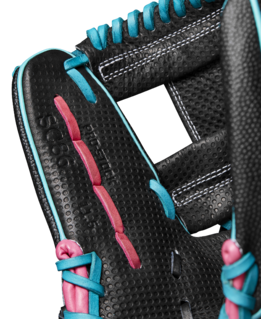 Wilson 2024 Winter A2000 1786SS Black/Teal 11.50" Baseball Glove WBW102521115