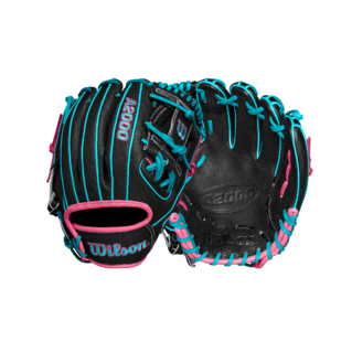 Wilson 2024 Winter A2000 1786SS Black/Teal 11.50" Baseball Glove WBW102521115