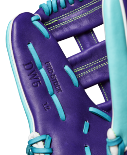 Wilson 2024 Winter A2000 DW5 Teal/Purple 12.00" Baseball Glove WBW10252212