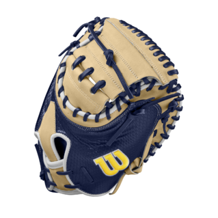Wilson 2024 Winter A2000 SA34SS Blonde/Navy 34.00" Baseball Catcher's Mitt WBW10253134