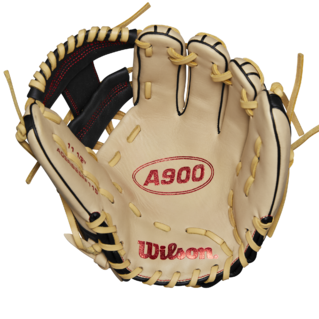 Wilson 2025 A900 PF115 Blonde/Black/Red 11.50" Baseball Glove WBW102570115