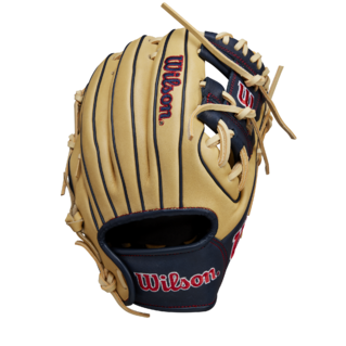Wilson 2025 A1000 PF11 Blonde/Navy/Red 11.00" Baseball Glove WBW10257611