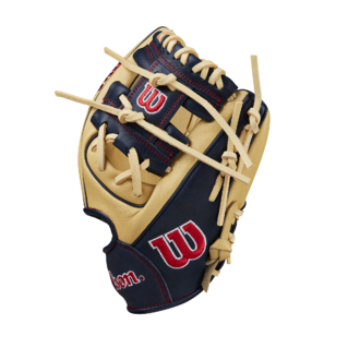 Wilson 2025 A1000 PF11 Blonde/Navy/Red 11.00" Baseball Glove WBW10257611