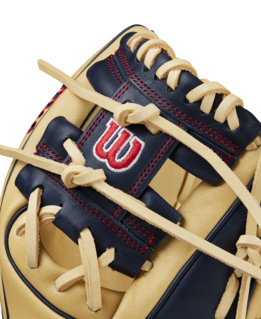 Wilson 2025 A1000 PF11 Blonde/Navy/Red 11.00" Baseball Glove WBW10257611