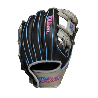 Wilson 2025 A1000 DP15 Black/Grey/Cool Blue 11.50" Baseball Glove WBW102577115