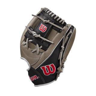Wilson 2025 A1000 1787 Grey/Black/Red 11.75" Baseball Glove WBW1025801175
