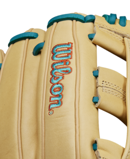 Wilson 2025 A1000 DW5 Blonde/Teal/Orange 12.00" Baseball Glove WBW10258112